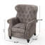 Fauteuil inclinable décoratif avec accoudoirs roulés, profitez du confort cocooning