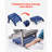 18.7×18.9×13.8 Inch Blue HDPE Foldable Adirondack Style Outdoor Garden Foot Stool