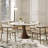 Stone Round Dining Table Set With 4/6 Premium Solid Wood Leather Upholstered Dining Chairs For Kitchen/Dining Room-1663682359-1663007667-1663682363