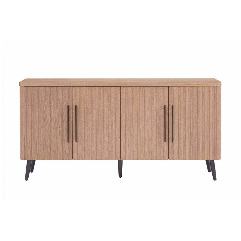 Buffet cannelé 65 po gris anthracite, Gris anthracite