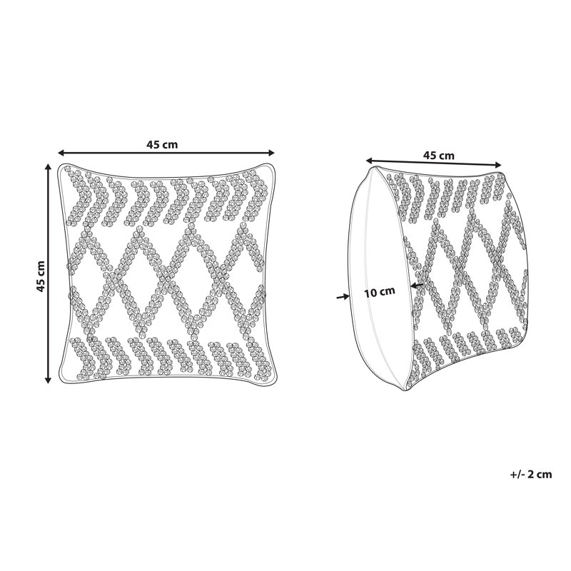 Lamprey Geometric Square Cushion