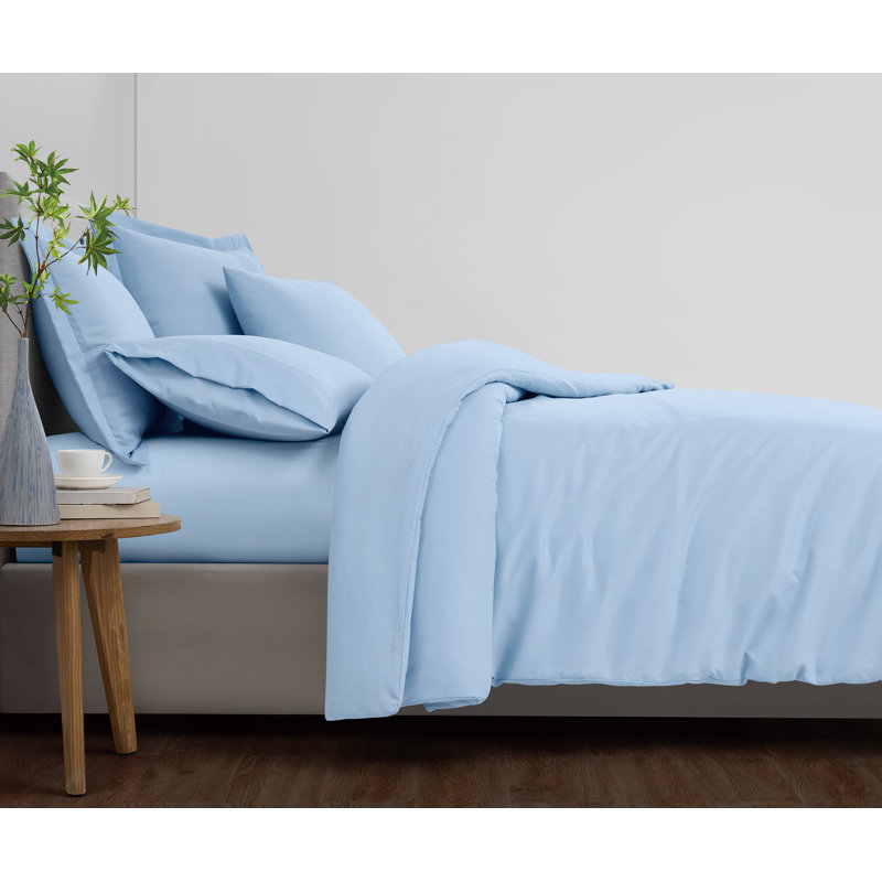 Cannon Solid Duvet Cover Set, Blue, Twin XL Duvet Cover + 1 Sham