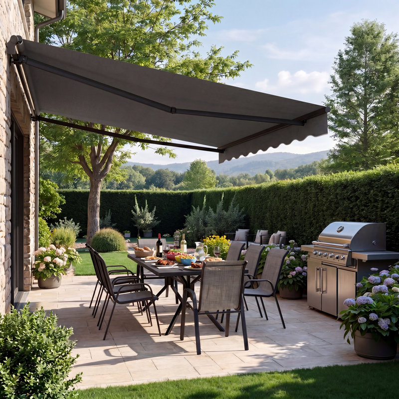 Stackable Outdoor Patio Dining Armchair, 12, Grey