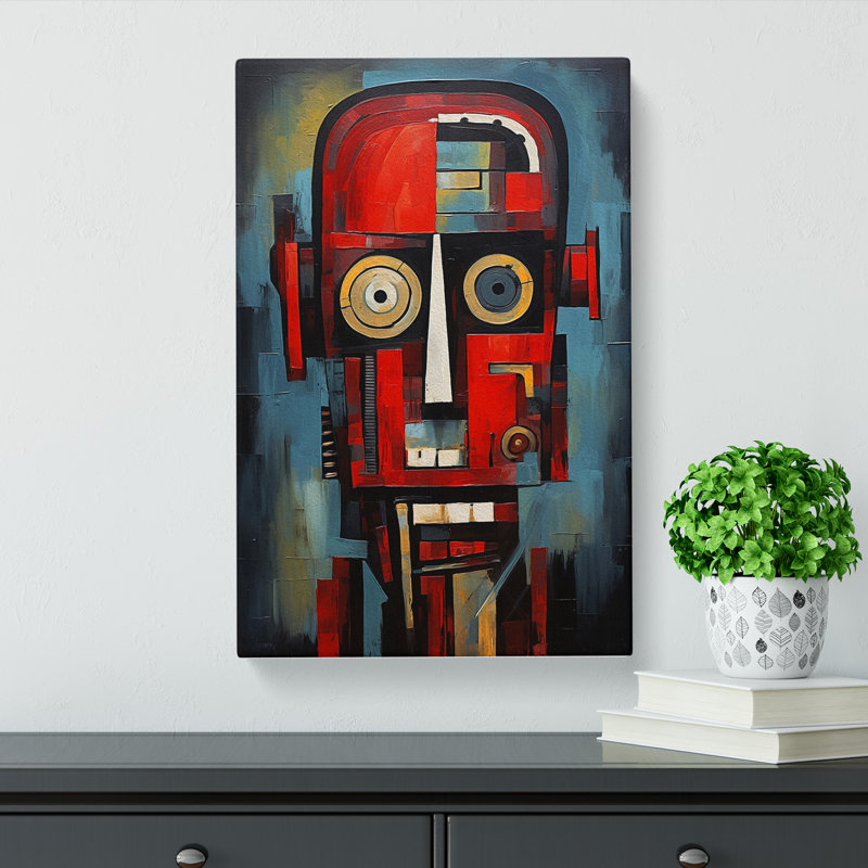 Robot Abstract - No Frame Print, 60cm H x 40cm W x 3cm D