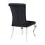 Ensemble de salle à manger rectangulaire 5 pièces 81 po noir et chrome-725001421