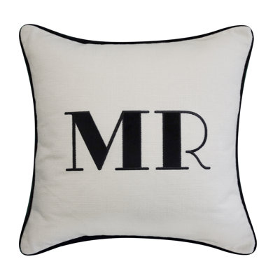 Embroidered Appliqued Decorative Indoor / Outdoor Throw Pillow