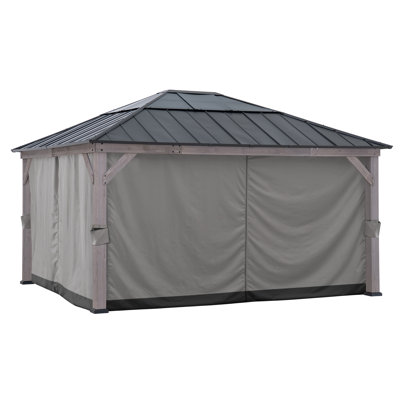 Rideaux de remplacement pour abris de jardin en bois SUNJoy 13 pi x 15 pi