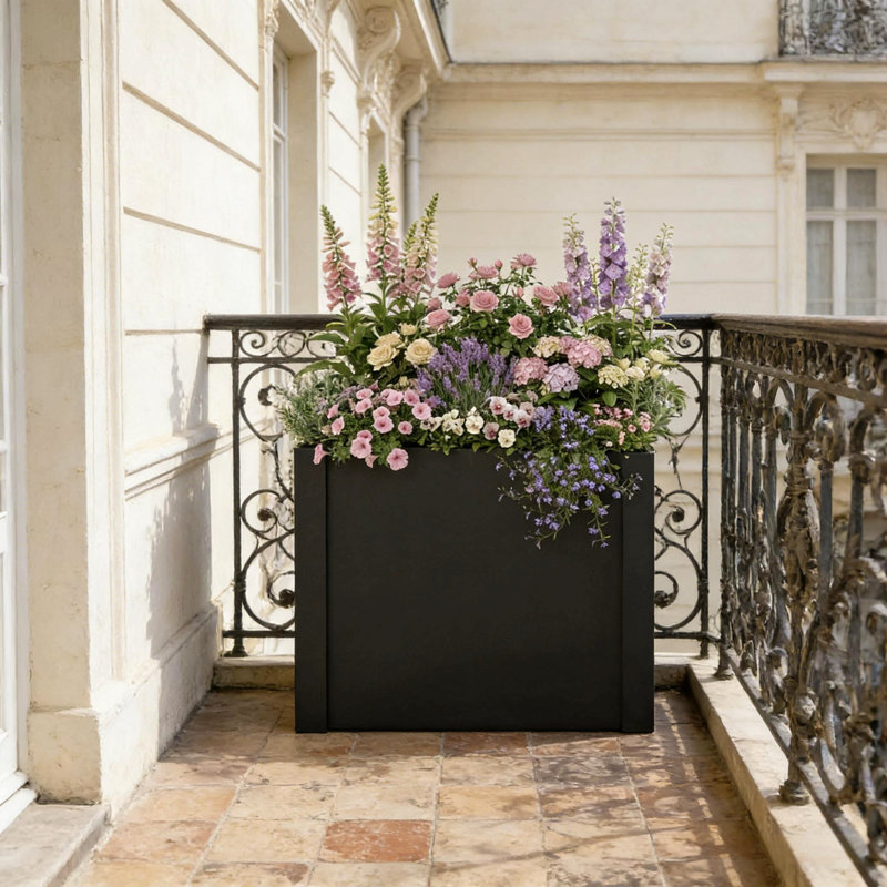 Patio Planter Box,Raised Garden Bed,Outdoor Planter Box(Only Planter Box), Black
