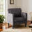 Modern Upholstered Arm Accent Chair, Living Room Single Sofa, Comfortable Ergonomic Reading Chair-118565824-129747575