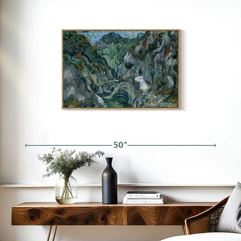 Ravin 1889, Cadre flottant en bois naturel, 31 po x 21 po