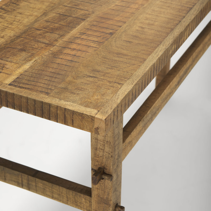 Bennit 54'' Solid Wood Console Table, Medium Brown