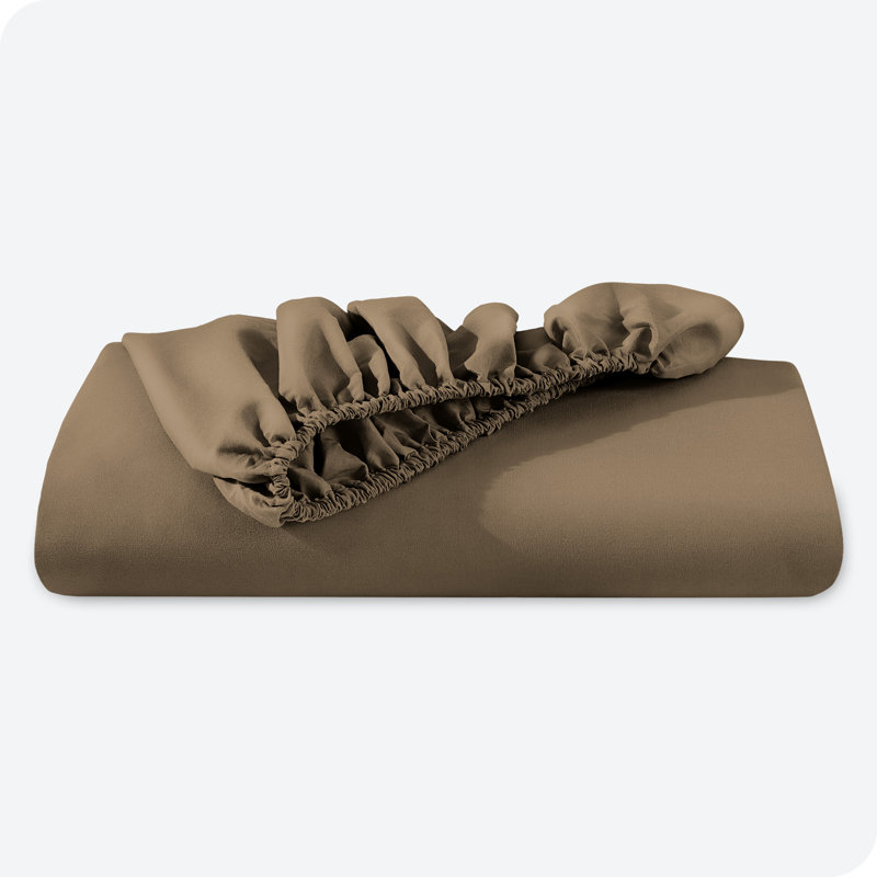 Taupe Queen Extra Deep Pocket Microfiber Fitted Sheet