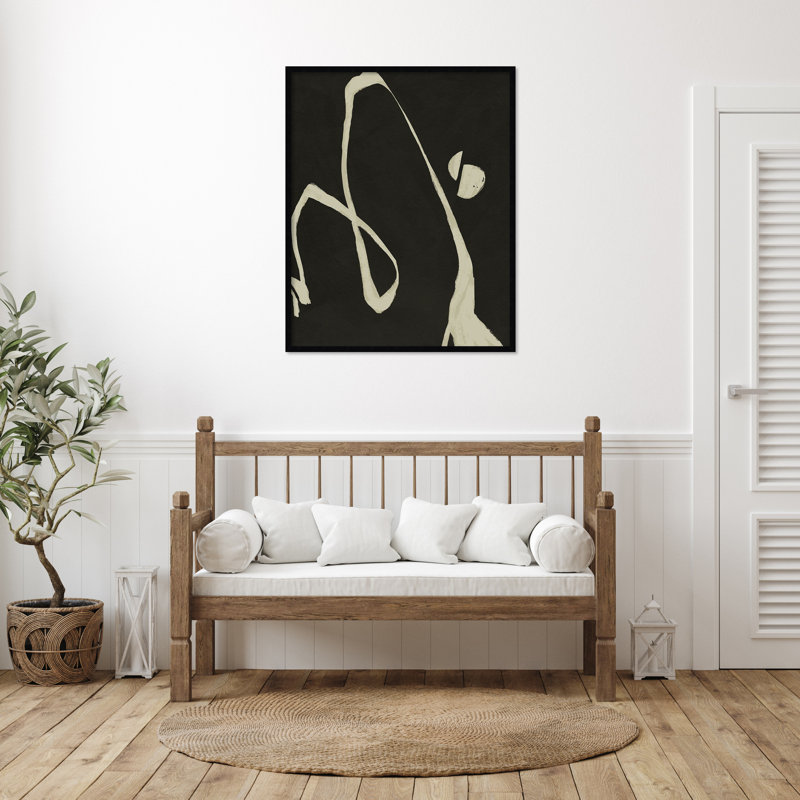 «Neutral Spring II» par Jacob Green - reproduction d'un seul cadre, H 41 po x l 33 po x P 1 po, Noir
