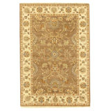 Hand Knotted Wool Oriental Area Rug in Light Blue And Ivory