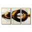 Cercle abstrait en or et tons - formes abstraites, ensemble de salon d'art mural-107213490-107213500