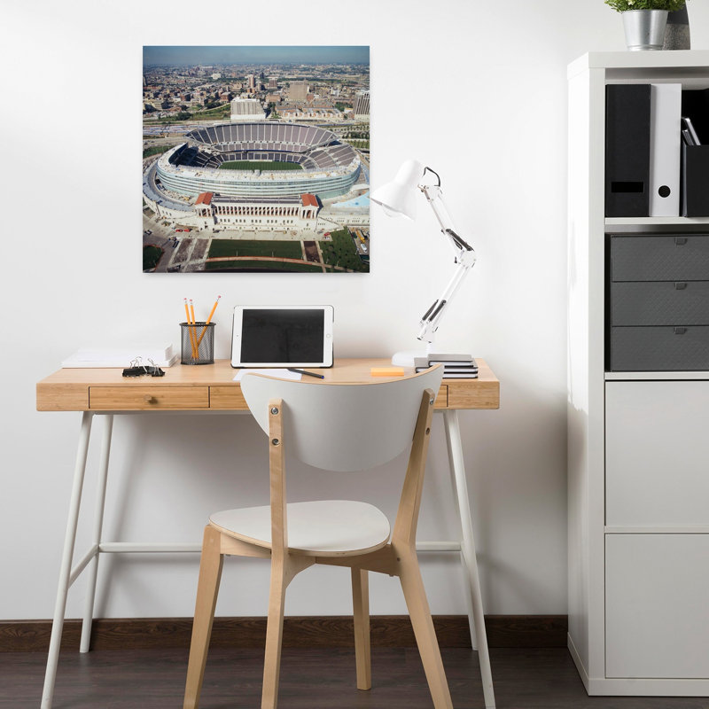 Aerial view of a stadium Soldier Field Chicago Illinois USA 1 Piece Wrapped Canvas Wall Art, 45.72cm H x 45.72cm W