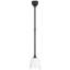 Thomas O'Brien, "Academy Pendant in Matte Black with 8" Soft Copper Rockhouse Shade-459987660
