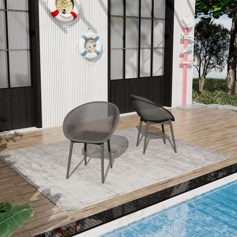  Paquet de 2 chaises longues Summer, Gris, Gray