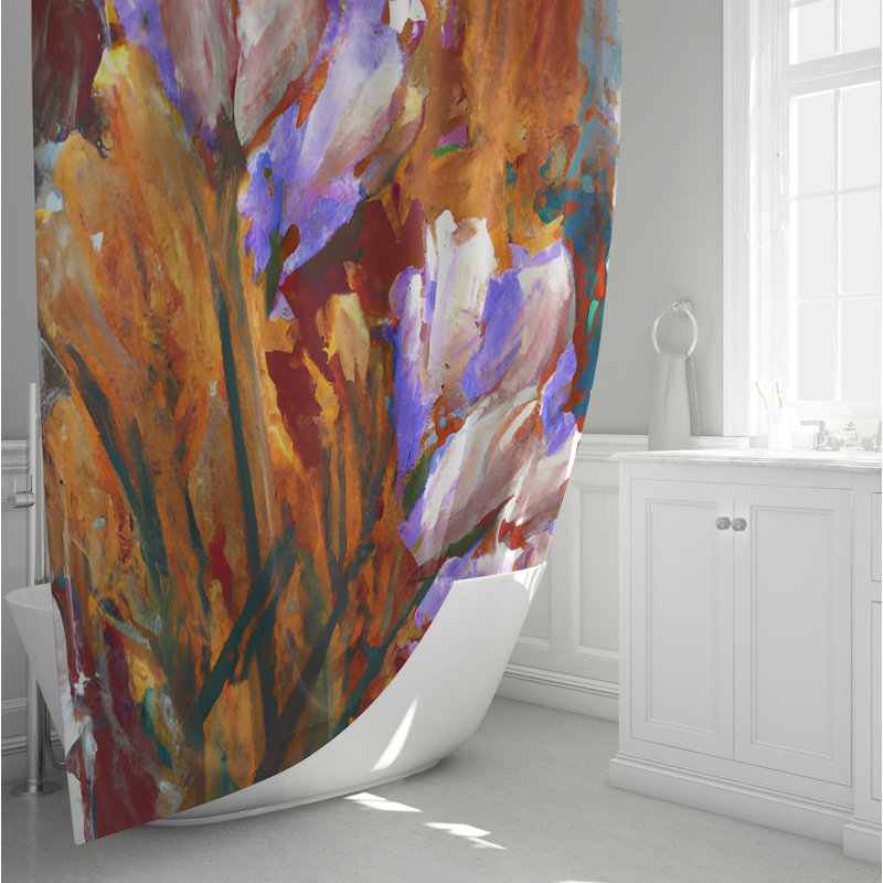Armbrecht Floral Shower Curtain, 72" H x 70" W