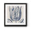 Indigo floral sur lin VI - reproduction encadrée de qualité supérieure - prêt à être accroché - impression encadrée sur papier-1607623001-1607623005-1607652894