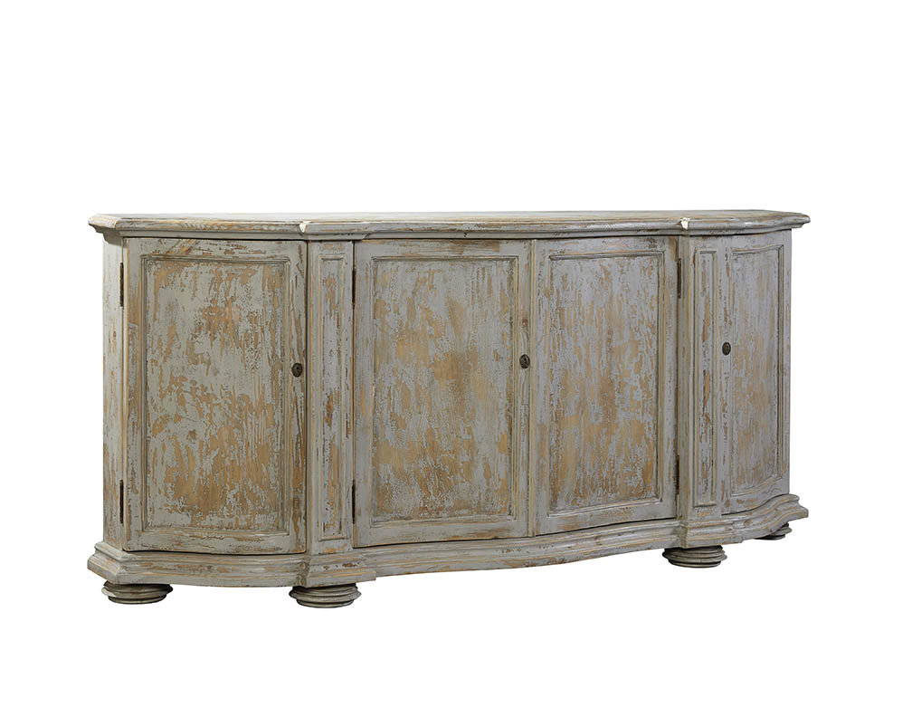 Furniture Classics Briquette 78.75" Wide Pine Solid Wood Sideboard | Wayfair