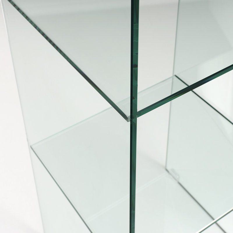 Alma 149cm H x 41cm W Glass Standard Bookcase