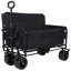 Chariot de chariot pliant convertible 3-en-1 avec banc et rangement - Chariot utilitaire robuste de 500 lb-116474555