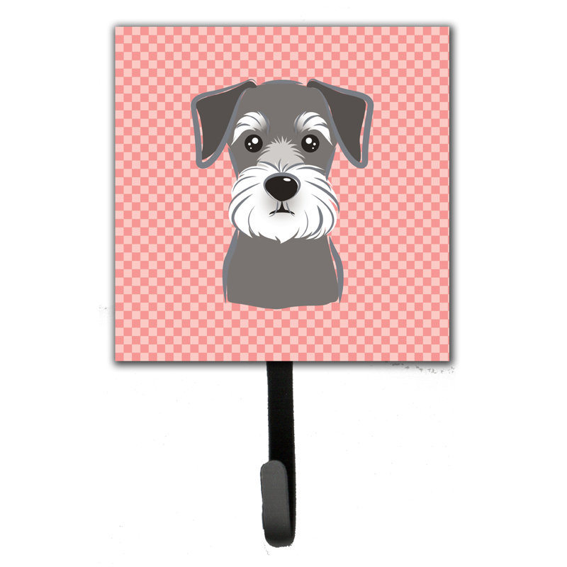 Crochet mural schnauzer damier