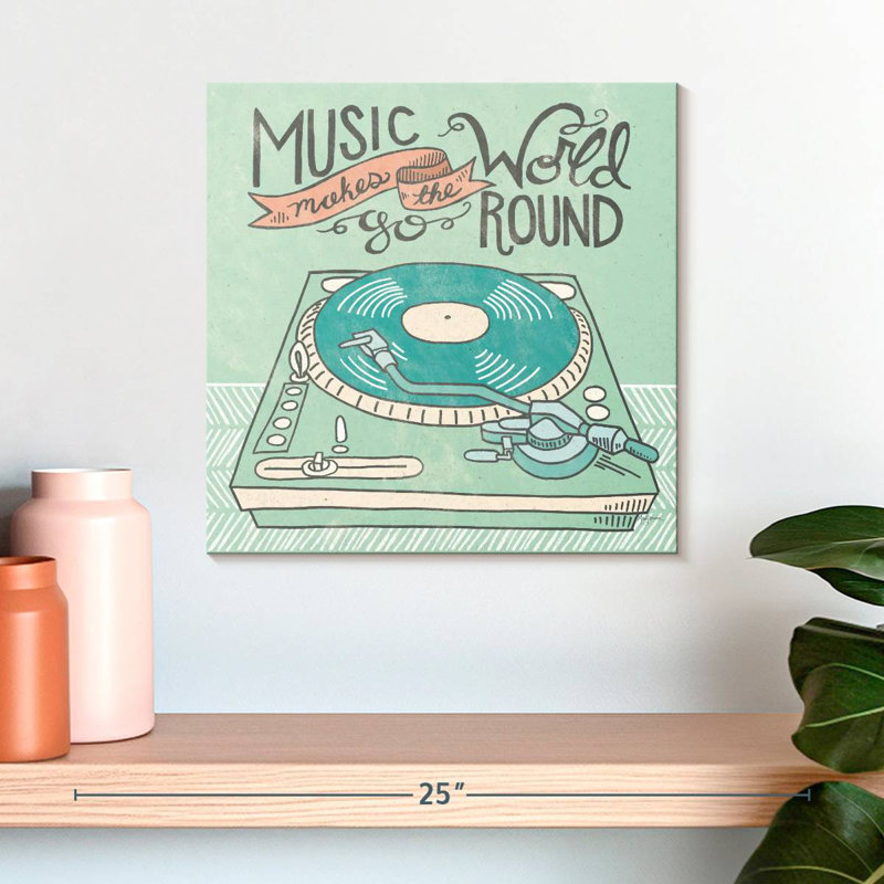 Tergel Retro Record Player, 16" H x 16" W