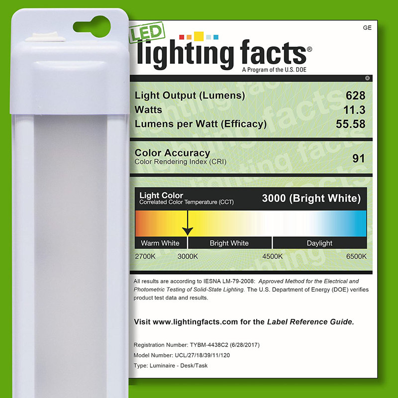 Enbrighten 18-inch White LED Under Cabinet Light Fixture