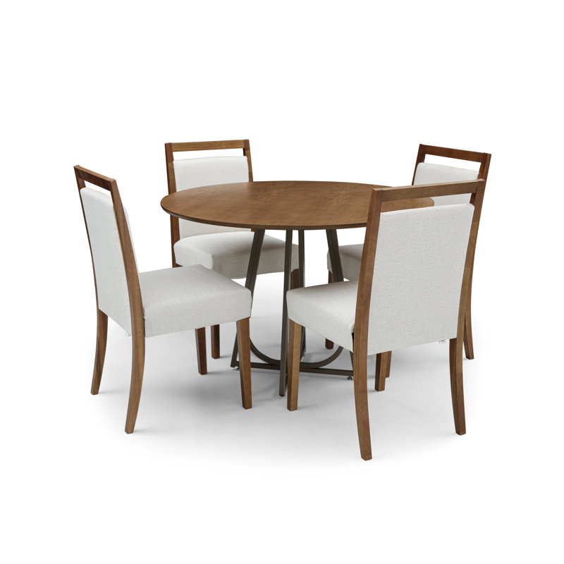 Ensemble repas pour quatre personnes, Beige et chêne