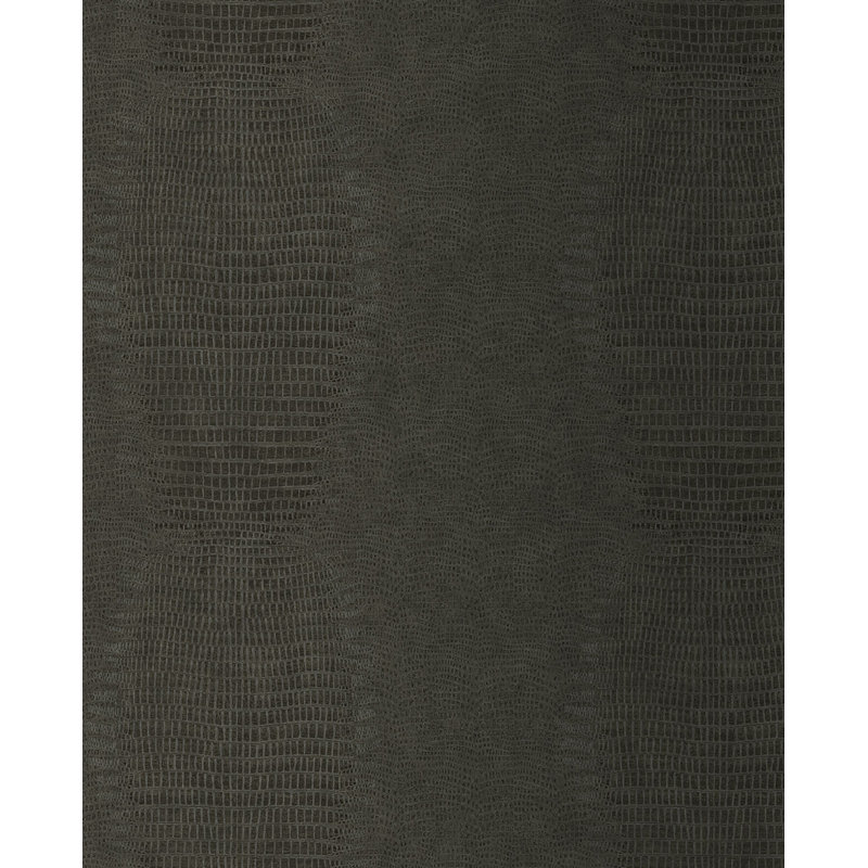 Rouleau de papier peint texturé L 33 pi x l 39,3 po Gharial Croc, Gris