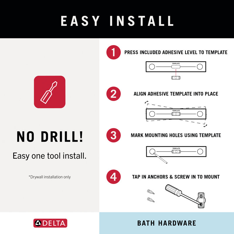 Ara 24-inch Matte Black Wall Mounted Towel Bar