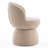 Modern Upholstered Dining Chair, Boucle Fabric Swivel Barrel Chair, Armless Side Chair With Wingback, Vanity Chair-658582557
