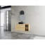 Meuble-lavabo mural 42 po avec lavabo d'art en céramique et 1 tablette de rangement, 2 portes à fermeture douce, emballage KD, contreplaqué