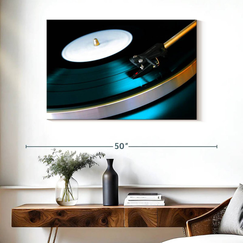 Abarca Playing Vinyl Record, 26" H x 39" W