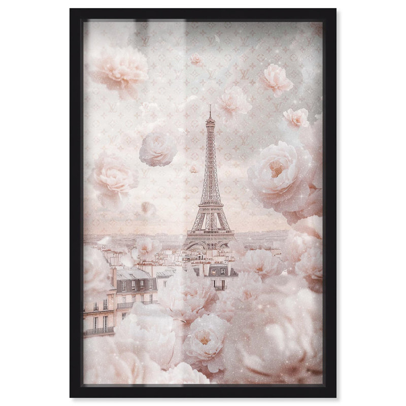 Décoration murale glamour «Rains Petals in Paris» par Art Remedy, Noir, H 16 po x l 11 po