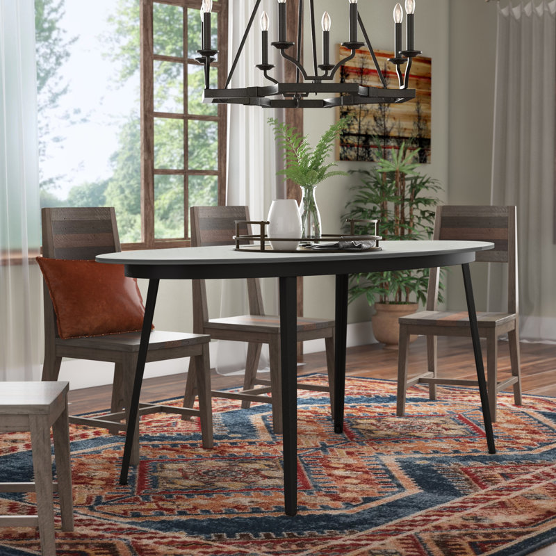 Tulum Oval Metal Base Dining Table