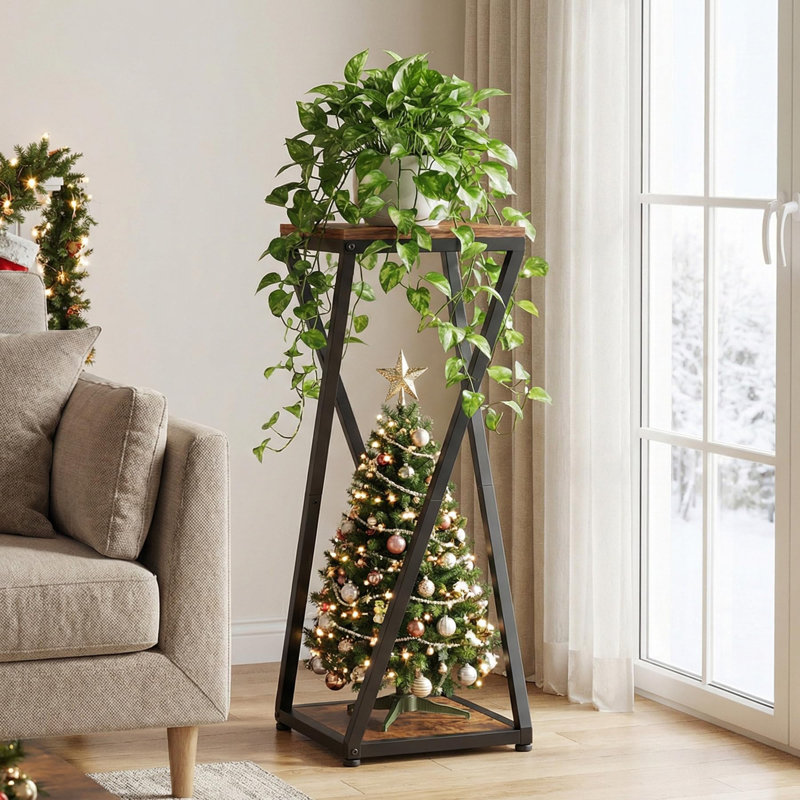 Support pour plante d'intérieur 2 étages