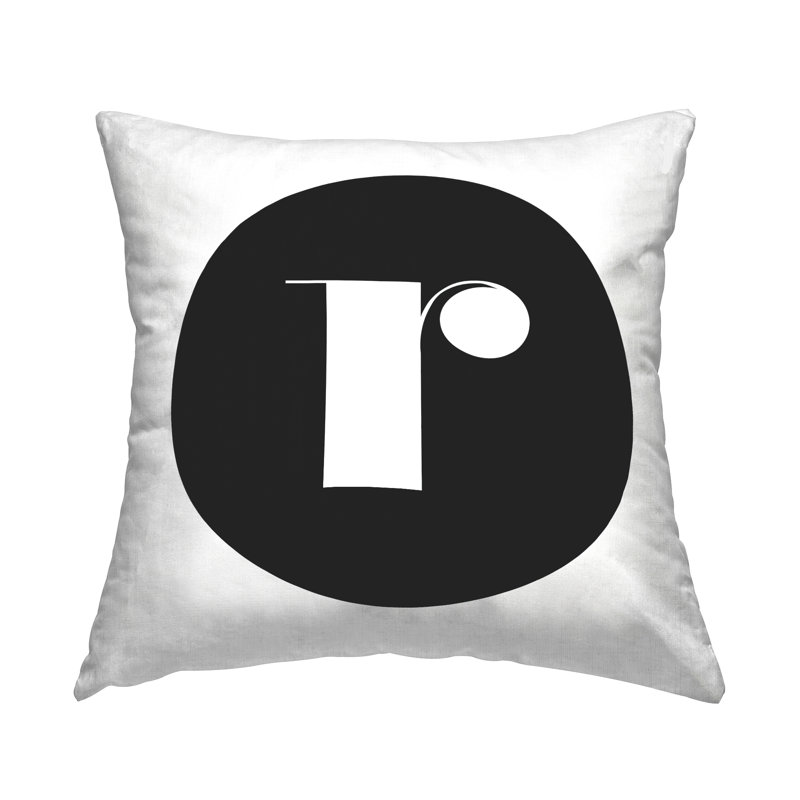 Coussin décoratif noir, R
