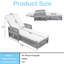 Patio Reclining Chaise Lounge With Cushions For Backyard/Poolside/Garden-1197285893
