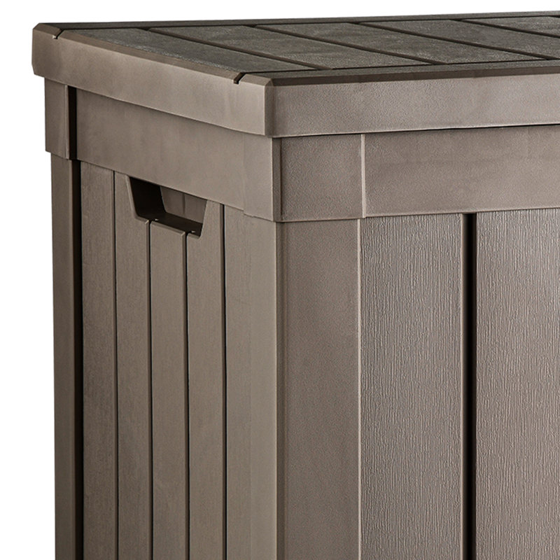 Boîte de rangement pour l'extérieur 50 gallons, Brun