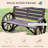 41" Rustic Bench, Wooden For Patio, Weather-, 2 Seat With And Wagon Wheel , Wood Construction, Brown Outdoor Patio Furniture, , , Solid Wood,