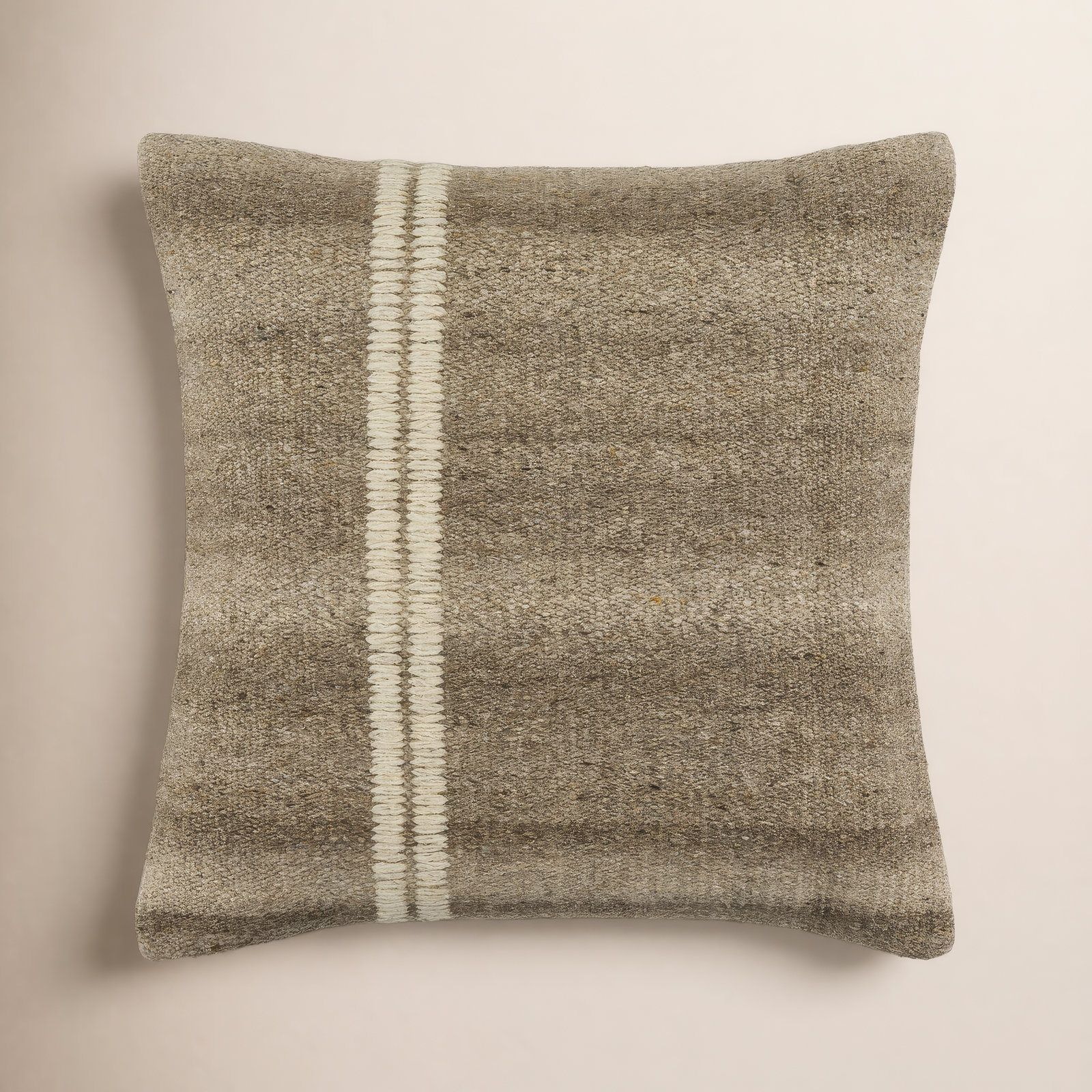 Jundah Accent Pillow, Light Brown, Square 22", Polyester