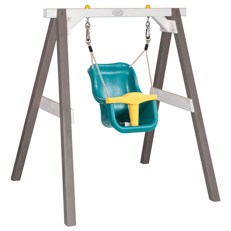 AXI Material: Wood, Plastic Swing Set with 1 Swing(s), Grey/White