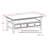 Amherst 44"W Solid Wood Transitional Coffee Table with 2 Drawers, Open Shelf and Brushed Nickel Knobs-480986776