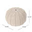 Pouf rond en coton Bordeaux, beige
