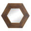 Miroir hexagonal 18,5 "x 18,5" avec cadre en bois massif-1098651341