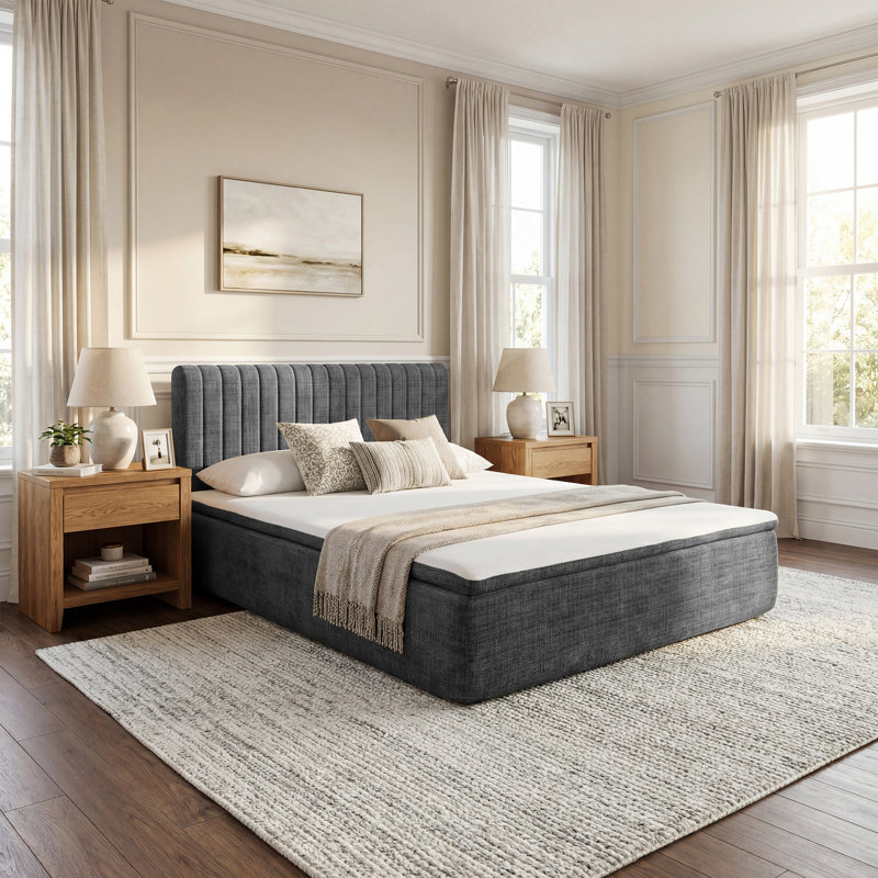 High Resilience Compression Bed, Gray, Queen