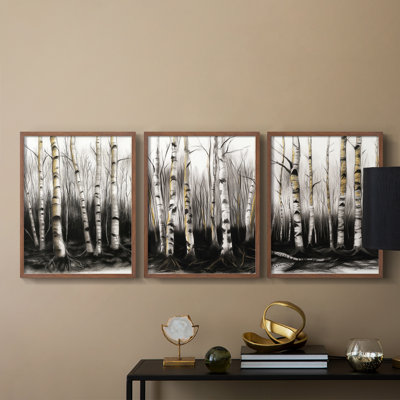 Lanscape Study  Series  III  -Set Of 3 Framed Giclee Prints -Ready to Hang